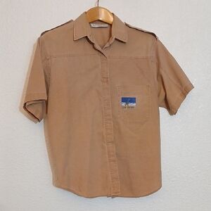"Make Offer" Men's Tan Short Sleeve Shirt